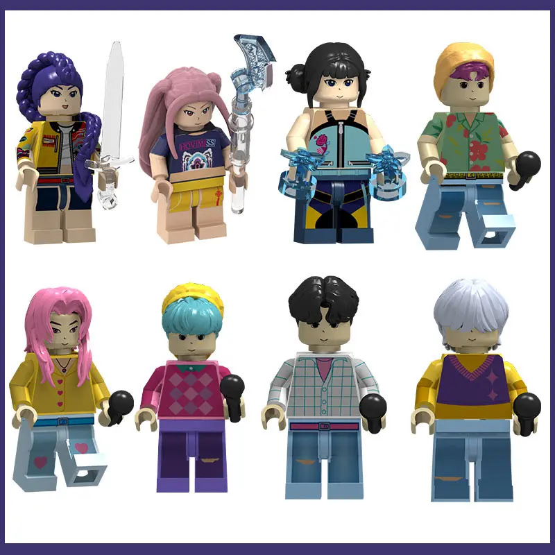 جديد اللبنات المفاتيح KPOP شيطان الصيادين عروسة كارتون Kawaii عمل صغير الشكل رئيس الجمعية الطفل عيد الميلاد اللعب هدية