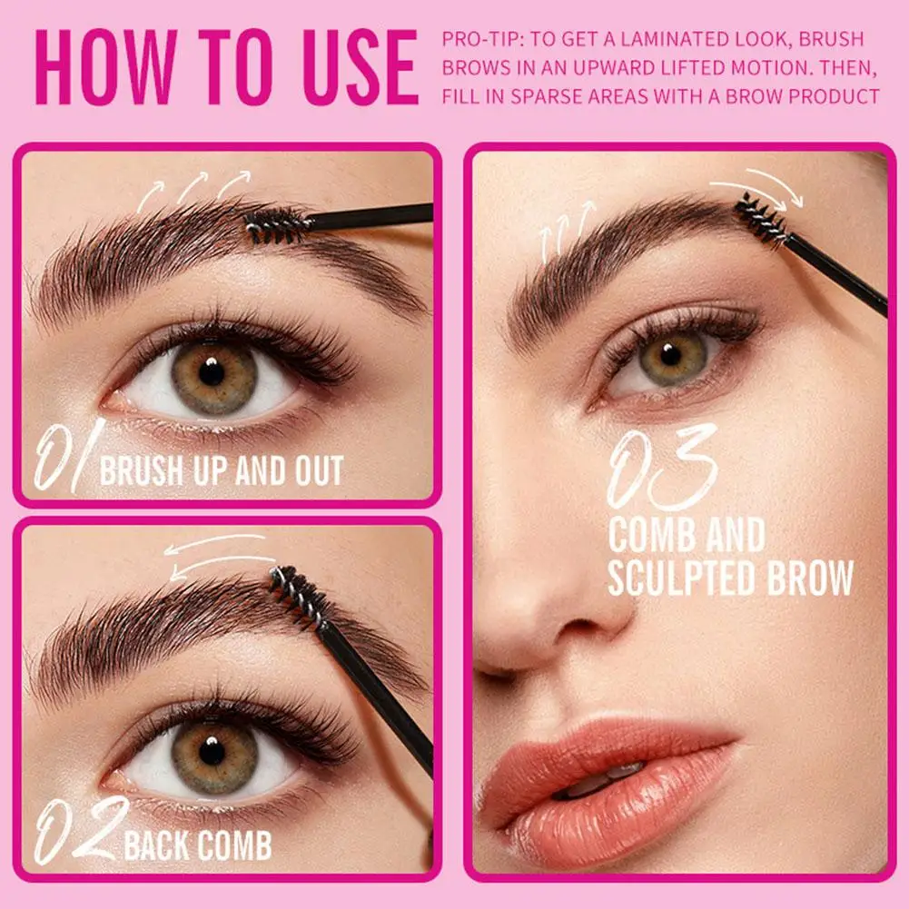 5ml Waterproof Mascara Eye Shadows Long-lasting Fixed Quick-dry Eye Transparent Products Korean Makeup Eyebrow Hose Black L4K8