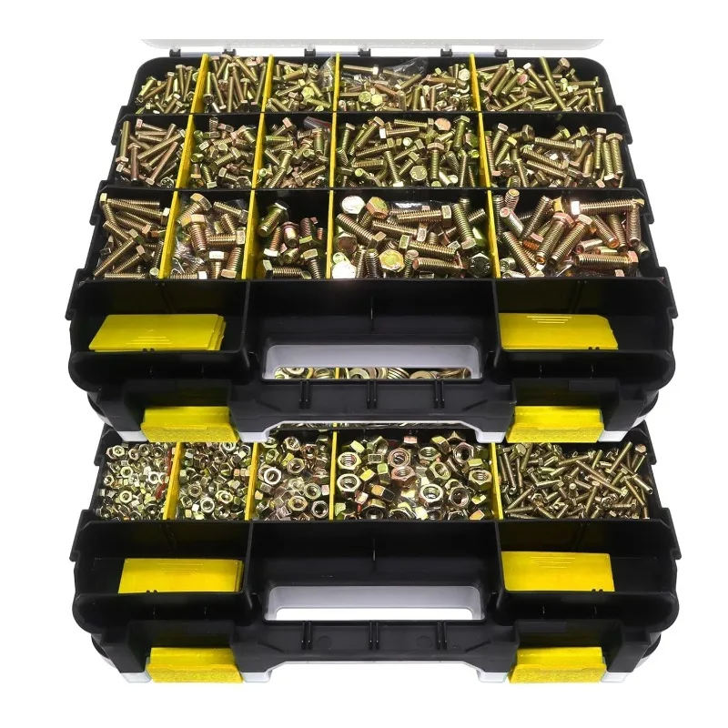 1575Pcs nut bolt set 1378pcs color-plated zinc group outer hexagonal stainless steel cross screw washer