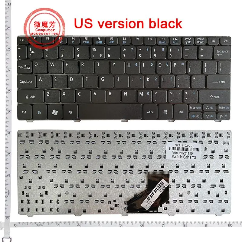 US Black New English Replace laptop keyboard For Acer AO522 For emachines E350 NAV51 eMD350-21 N214