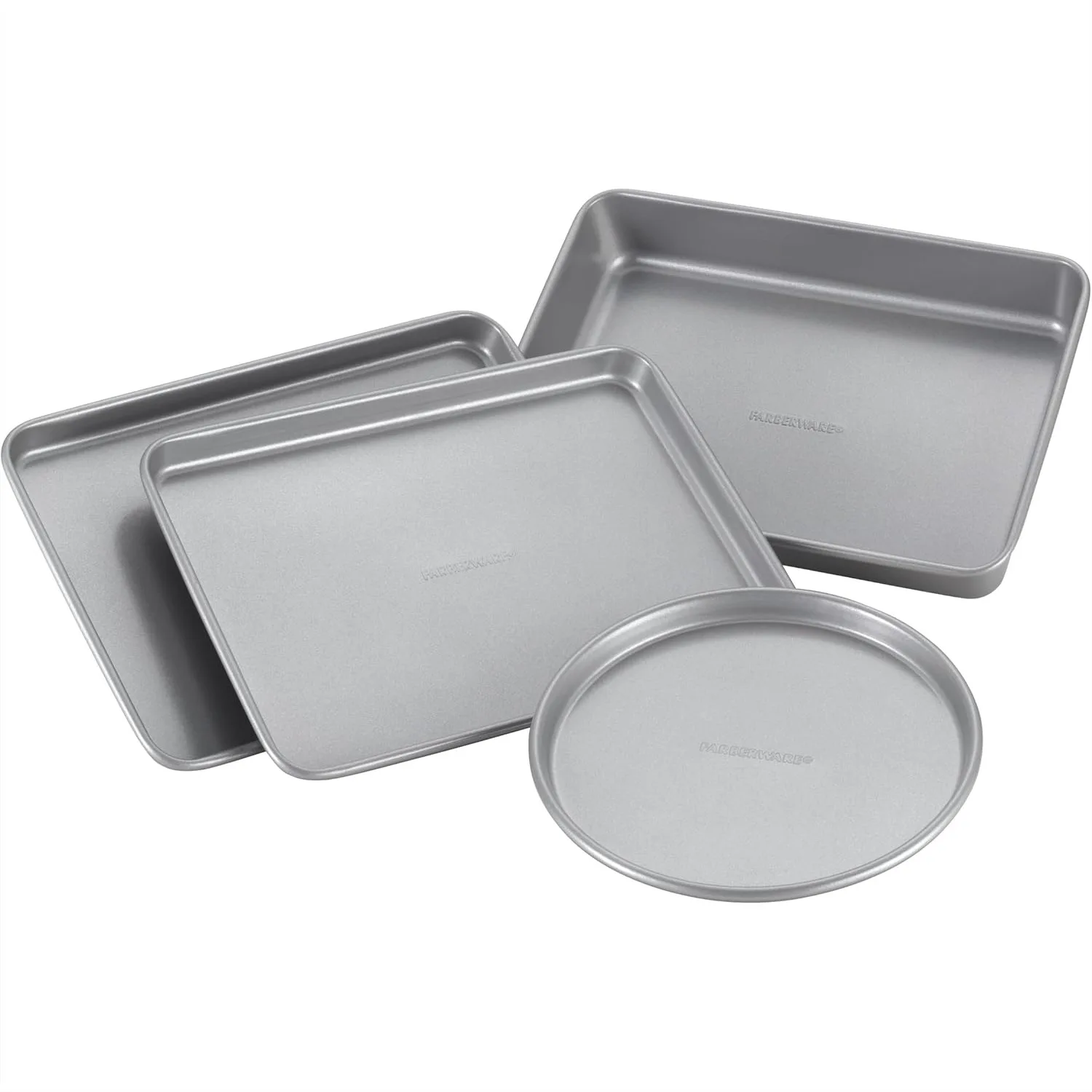 

Nonstick Toaster Oven Pan Set, 4-Piece Baking Set for Dorm & Apartment, Oven Safe to 450°F