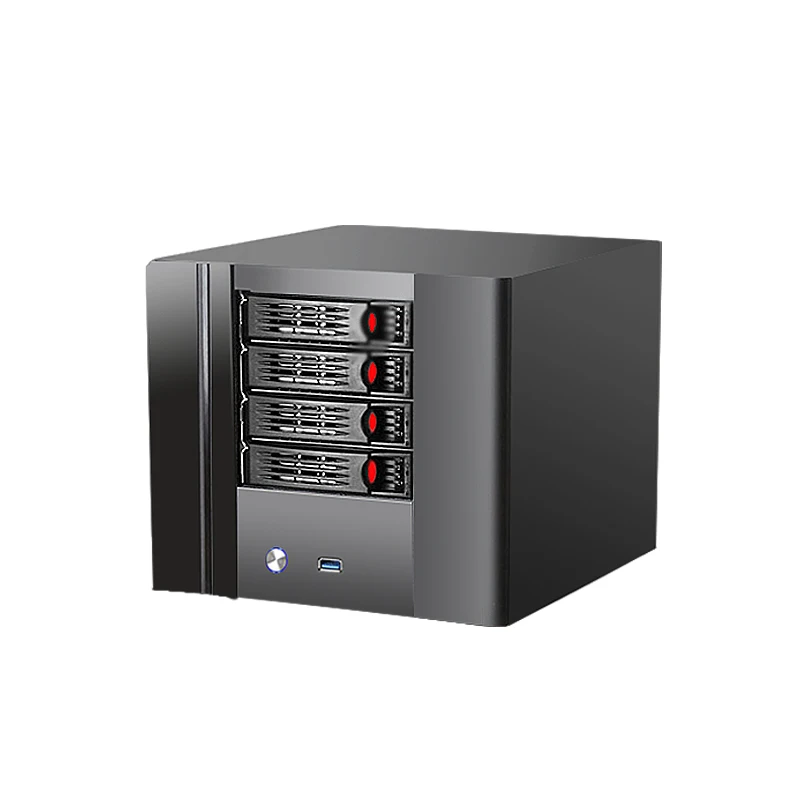 

NAS chassis 4-bit hot-swappable hard disk box itx main board mini-black-on-the-wall network storage server