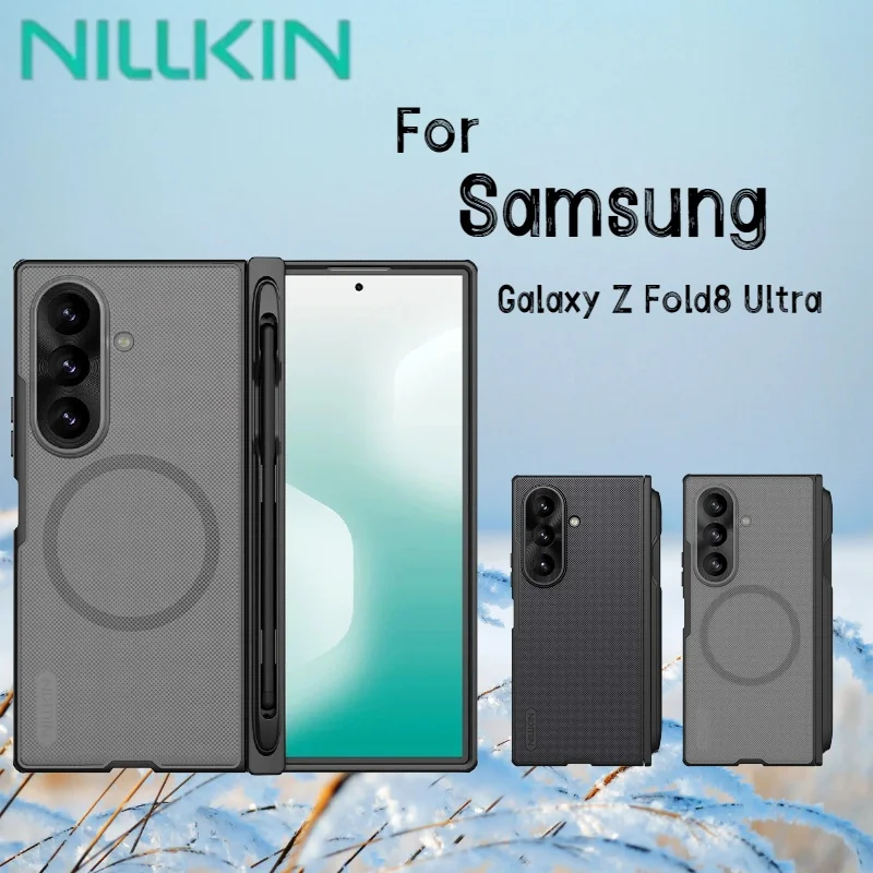 

For Samsung Galaxy Z Fold 8 Ultra Magnetic Fold Case Nillkin Frosted Shield Anti Fingerprint Shockproof Back Protective Cover