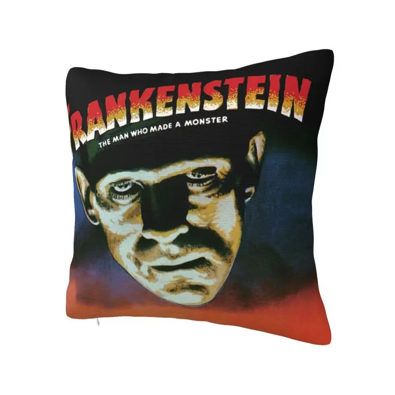 Luxury Frankenstein Monster Cushion Covers 45x45cm Velvet Horror Movie Throw Pillow for Car Square Pillowcase Bedroom Decoration