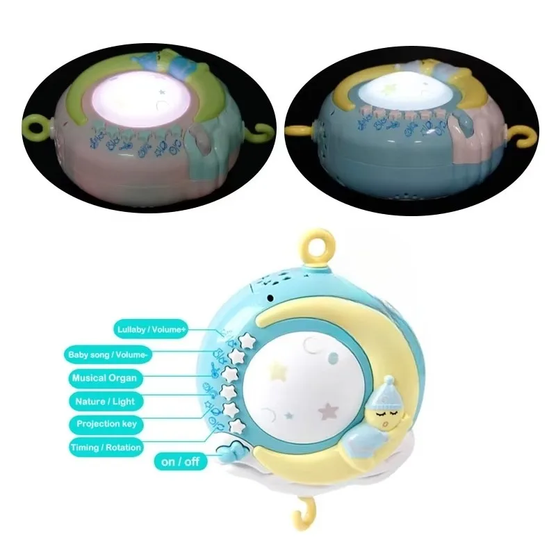 Music Mobile Sleep Remote Projection Ringing Baby Bed Toys