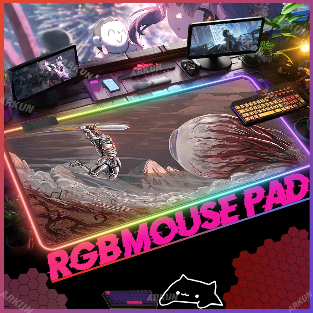 Large 90x40 RGB Light Open World Survival Sandbox Non-Linear Production Game Terraria Mouse Pad Backlight Computer XXL LED Mat