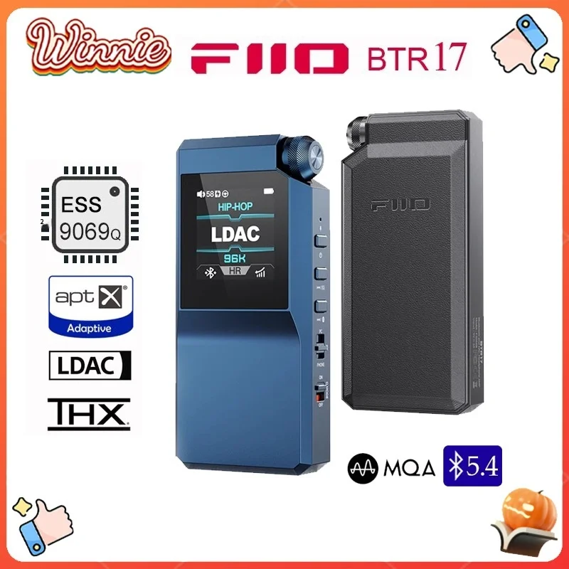 Fiio-Écouteurs Bluetooth Btr17, amplificateur de puissance, HiFi, portable, personnalisé, Aac, Sbc, Aptx, Aptxadaptatif, Aptxlossless, Atxhd, Ldac