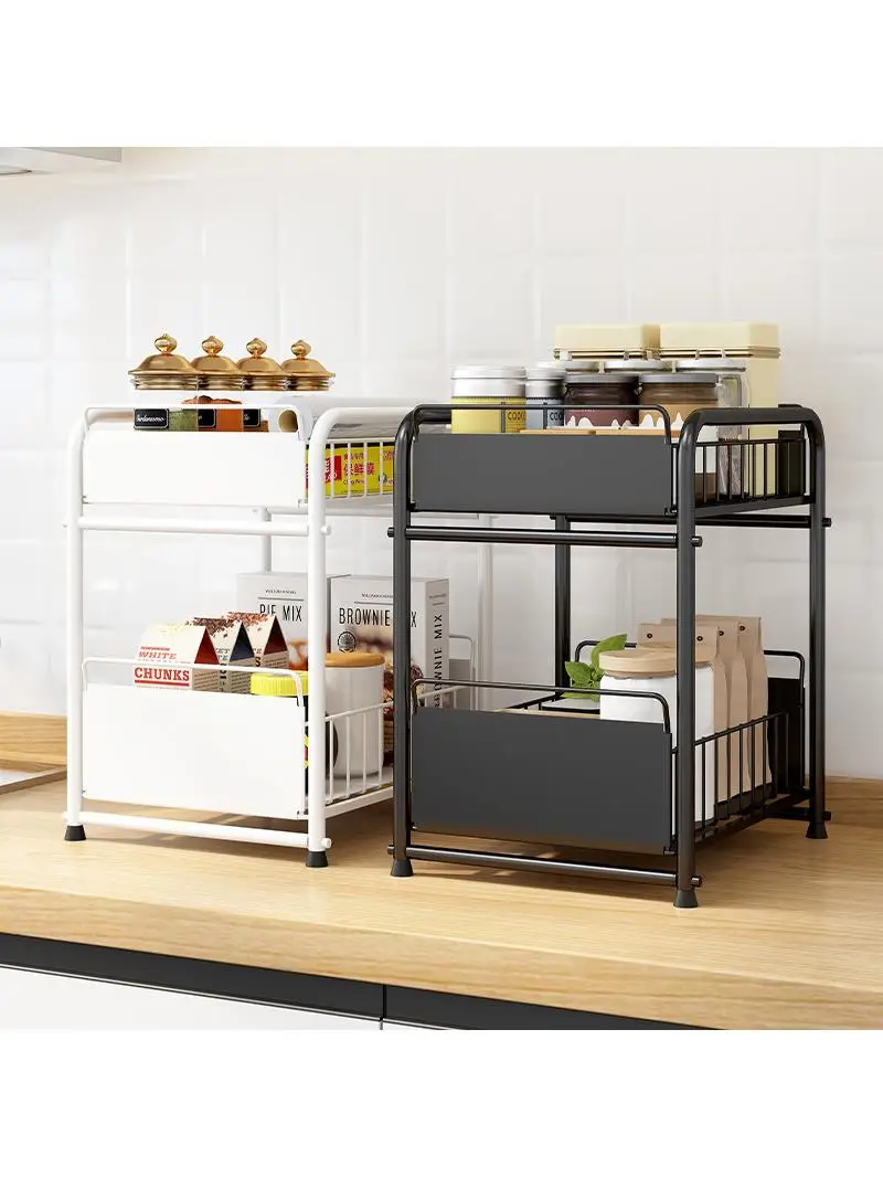 modern-minimalist-kitchen-storage-rack-bathroom-cabinet-shelf-sink-disposal-holder-spice-organizer-pull-out-drawer-rack