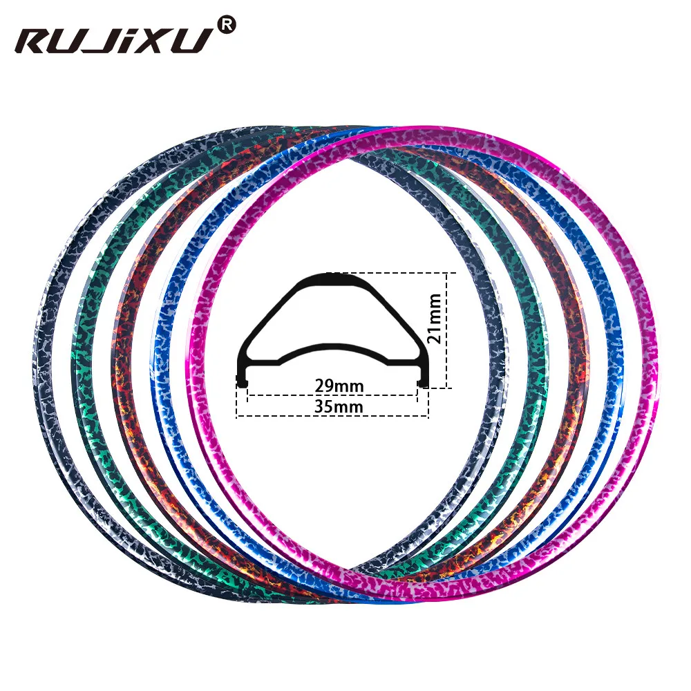 

RUJIXU TR35 MTB bicycle wheel rim 32H 4D intelligent drilling 26/27.5/29 inches Socket tubeless 35mm wheel bicycle wheel rim