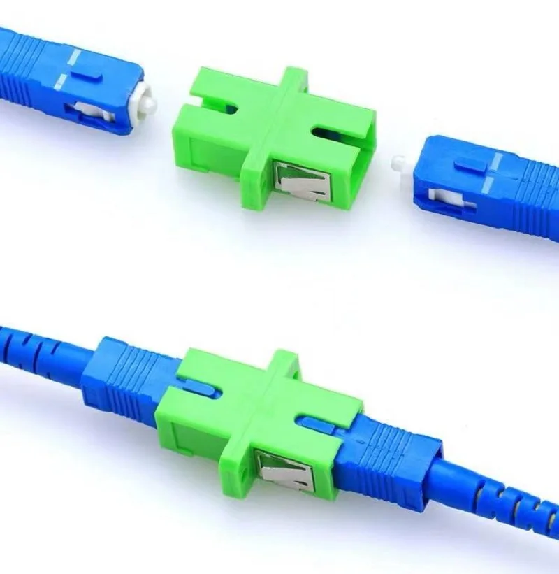 50PCS LOT SALE SC-APC/UPC Simplex Single-mode Fiber Optic Adapter Optical Fibra Coupler SC/APC Flange SC/UPC Connector