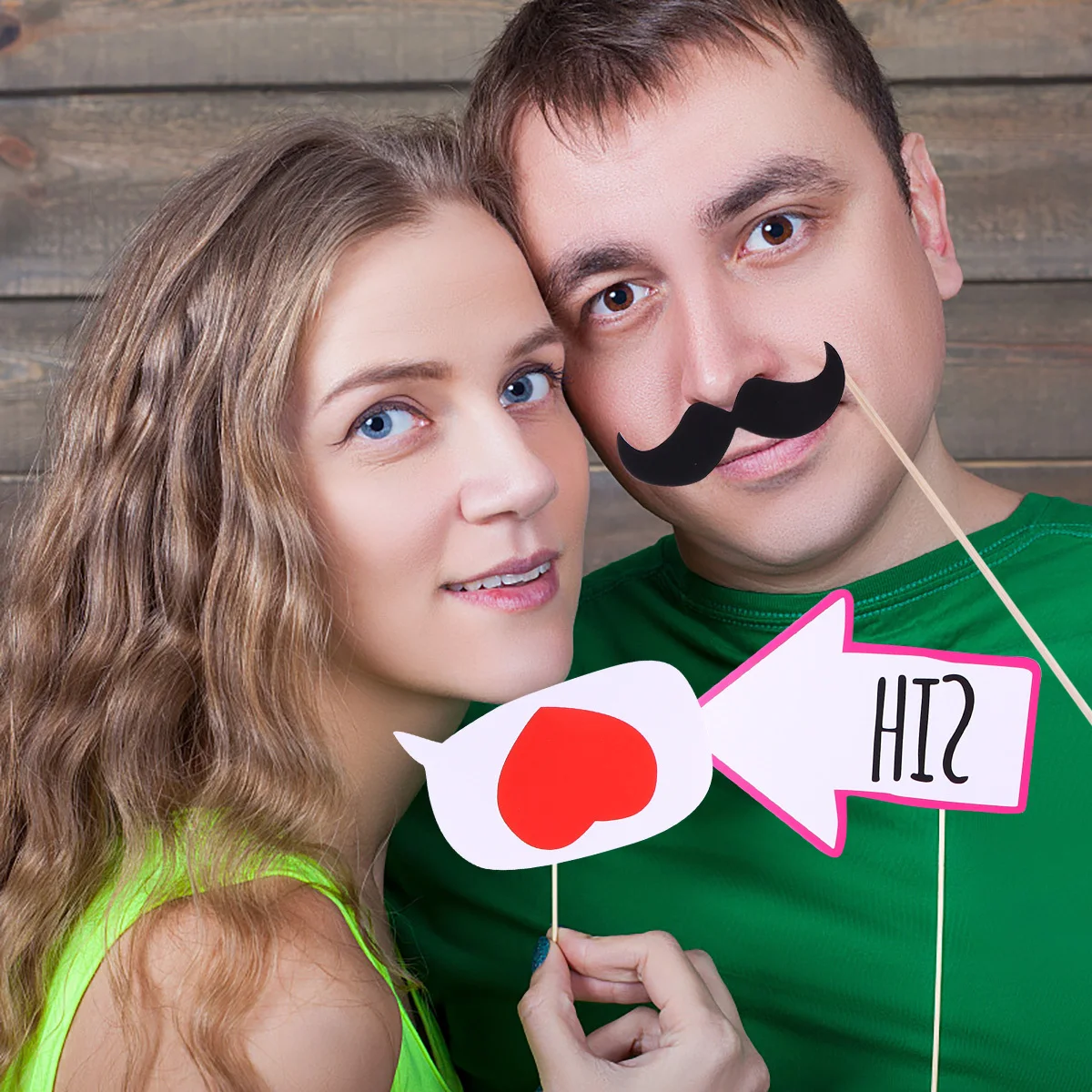 

22Pcs Wedding Party Photo Prop Red Lips Mustache Handheld Photo Props Selfie Booth Accessories Supplies Selfie Props
