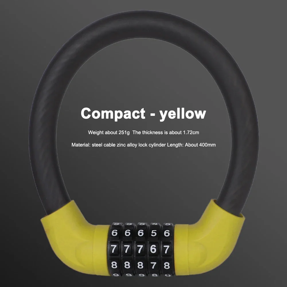 Bike Lock Zinc Alloy 5 Digit Code Combination Lock Bicycle Security Padlock Bicycle Equipment MTB Anti-theft Device