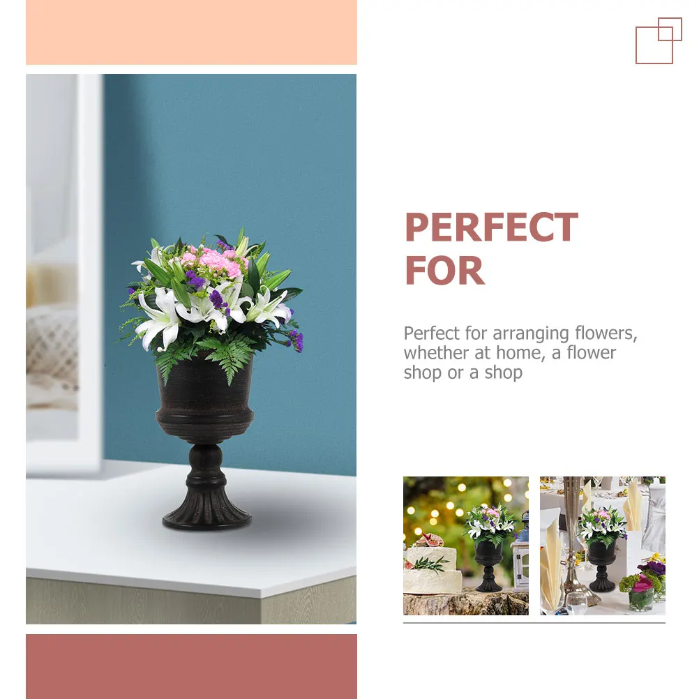 

2pcs Metal Flower Vase Rustless Iron Pot for Plants Flowers Home Garden Decoration Wedding Small Florarium