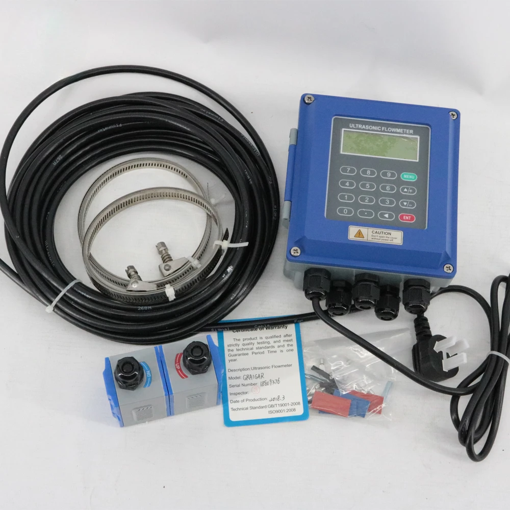 Digital Ultrasonic Flow Meter TUF-2000B+TM-1 IP68 Transducer DN50~700MM Flowmeters With RS485