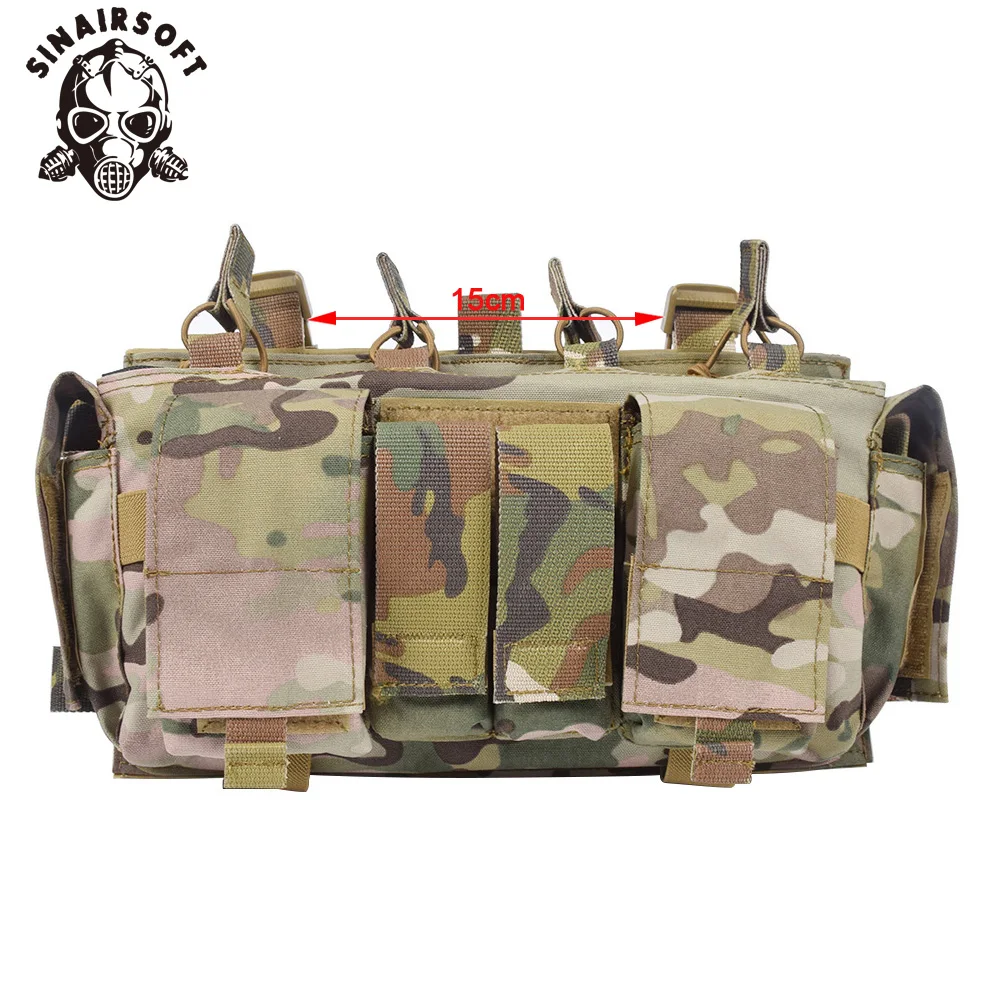 SINAIRSOFT Tactical Chest Rig 5.56 Compatible Placard Magazine Bag Nylon Multi-camo Mag Pouch For Airsoft Paintball Hunting Vest