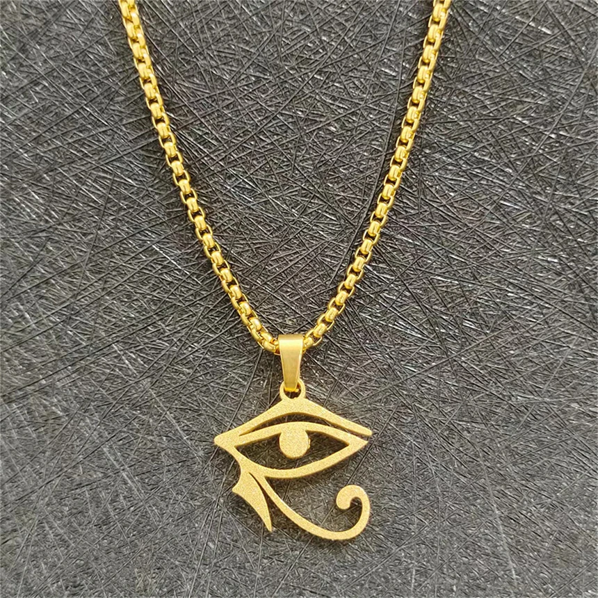 316L Stainless Steel Simplicity Smooth Surface Frosting Eyes Pendant Necklaces Ladies Fashion Exquisite Jewelry Party Gifts