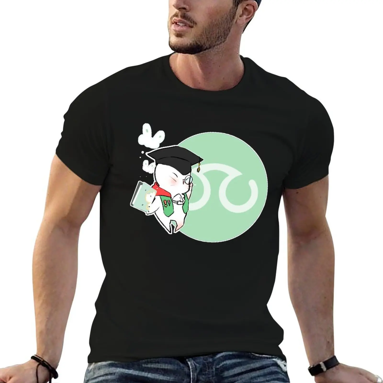 SCHOLAR MOOGLE FFXIV T-Shirt chemise en coton à manches courtes pour sports actifs
