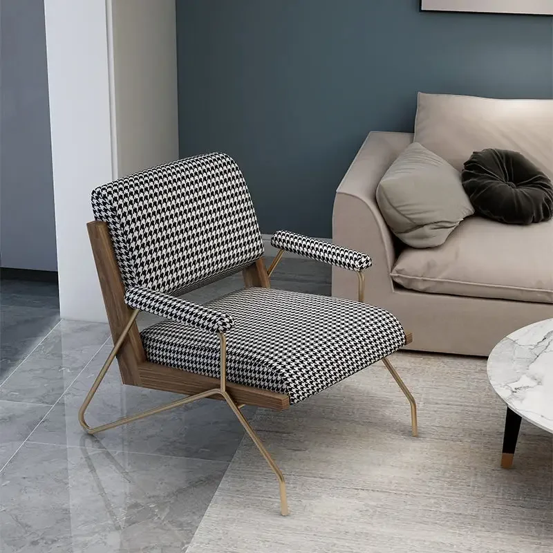 Modern Minimalista Único Sofá Cadeira, Light Luxury Tiger Chair, Poltrona para Sala de Estar, Designer Casual Preguiçoso, Móveis