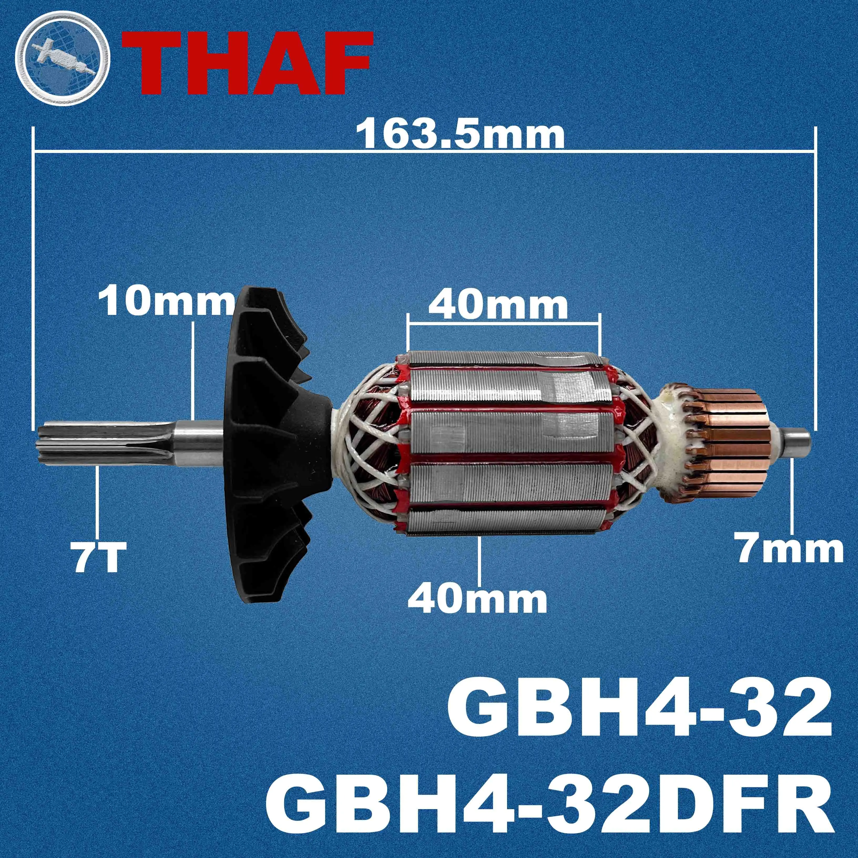 AC 220V 240V GBH4-32DFR GBH4-32 Armature Rotor For BOSCH Hammer Drill Spare Parts Rotary Hammer Breaker GBH 4-32 DFR