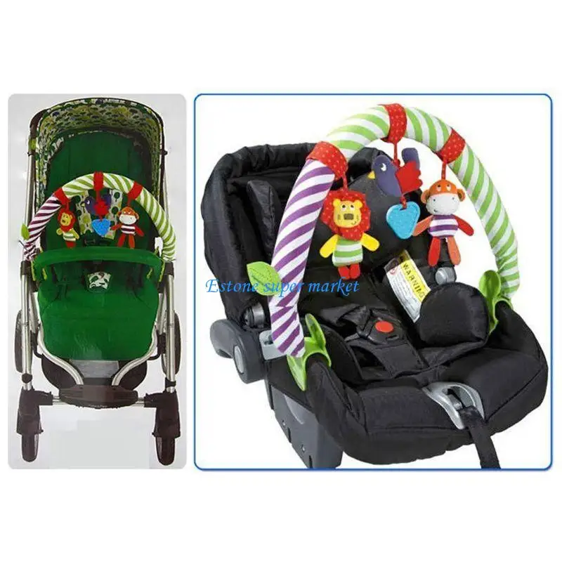 090B lit bébé autour poussette, berceau pare-chocs, Clip avec hochet Animal, jouets suspendus pour 0 à 24