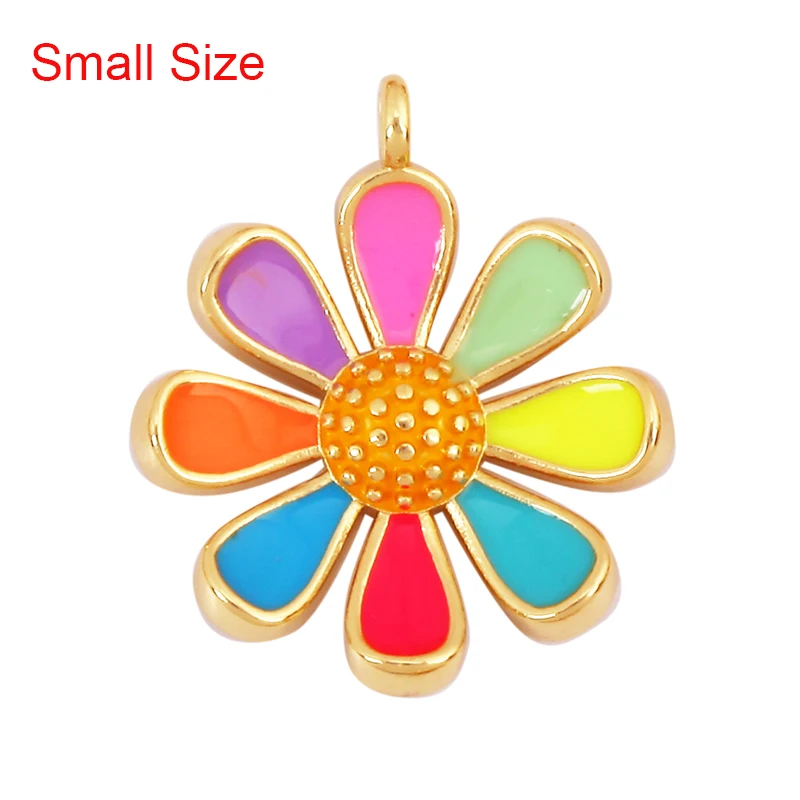 Maple Rose Sunflowr leave charm pendant ,Trendy 18K Gold Zircon Necklace Accessories DIY Handy Craft Jewelry L33