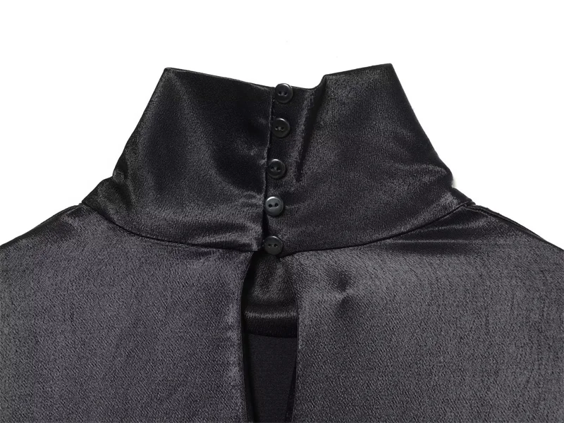 Women's Satin Dress 2025 New Fashion Long Sleeve Long Asymmetrical Shirt Dress Personality Casual Chic Ladies Dress