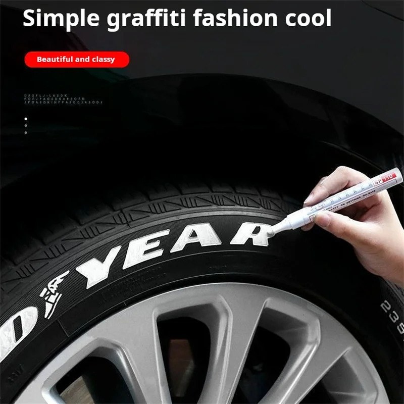 Car tire Doodle pen letter stickers do not fade waterproof lasting car tire pen Coarse head change color paint pen auto parts