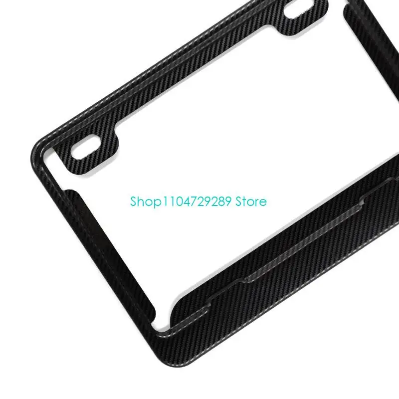 D8KE 237x173mm Carbon Fibe Car License Plate Holder Frame For Motorcycle Number Plate