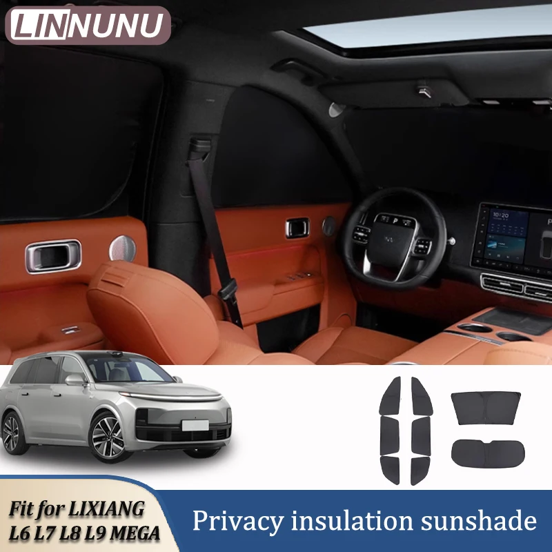 Linnunu Fit for Lixiang L6 L7 L8 L9 Car Decoration Supplies Sun Visor Insulation Opaque Sunshade Car Window Front Cover Side Window Summer Sun Protection Full Car Privacy Curtain