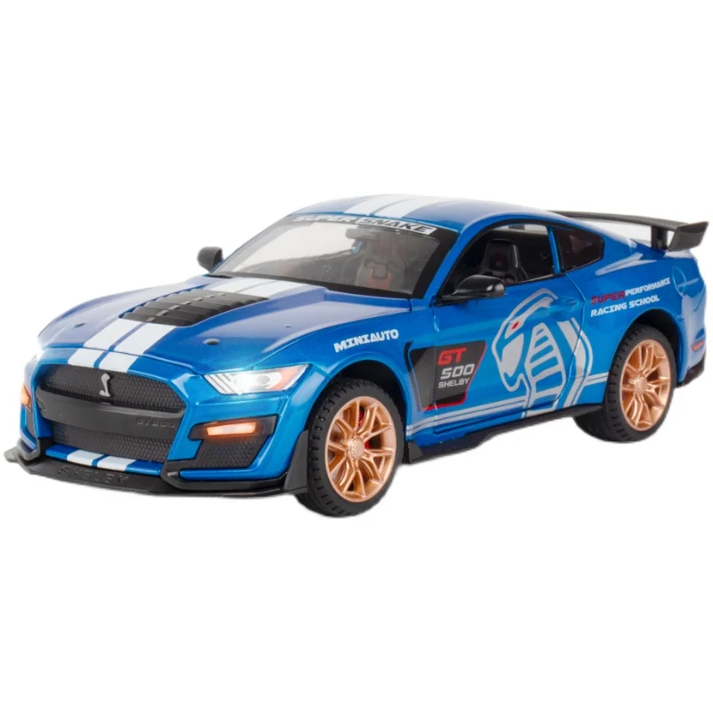 1:24 فورد موستانج شيلبي GT500 سبيكة سباق السيارات نموذج دييكاست ولعبة المركبات سيارة معدنية نموذج محاكاة جمع لعبة هدية #5