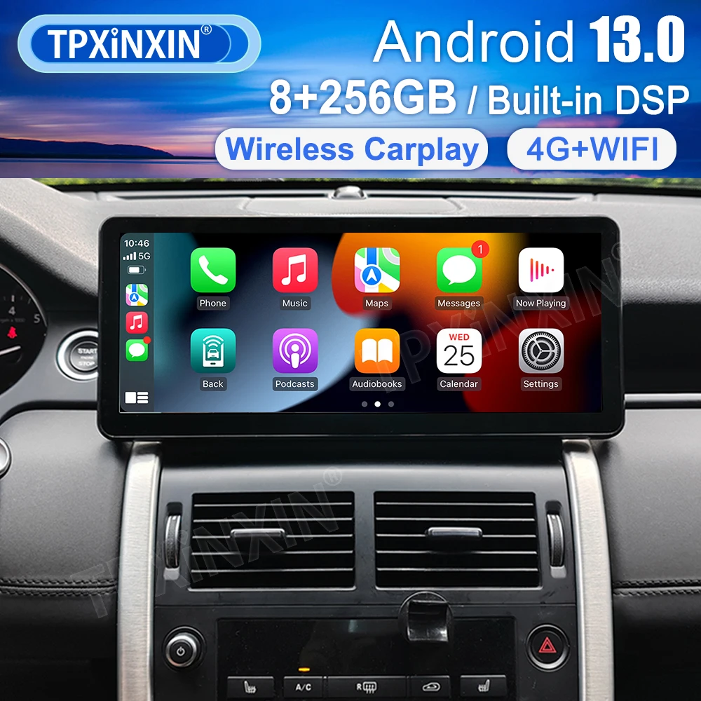 

TPxinxin 12.3" For Land Rover Discovery Multimedia Player GPS Navigation Auto Radio unit with Wireless Carplay, Android auto