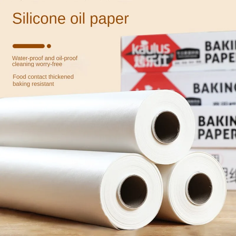 Zackoo 5 To 60M Baking Parchment Paper Roll Plate Mat BBQ Fast Food Cookie Oilpaper Bread Sandwich Burger Fries Wrapping Paper