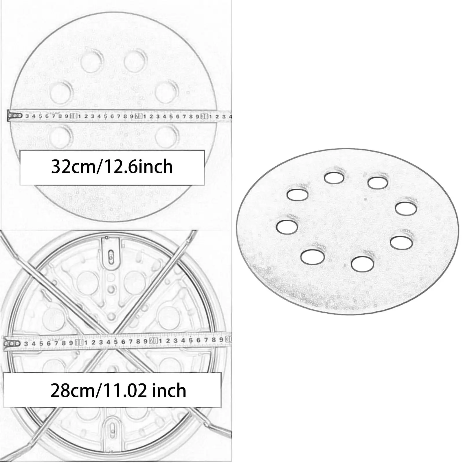 Bar Stool Seat Replacement Plastic Round Stool Cover Non Slip Surface for Home Kitchen Bar Stools