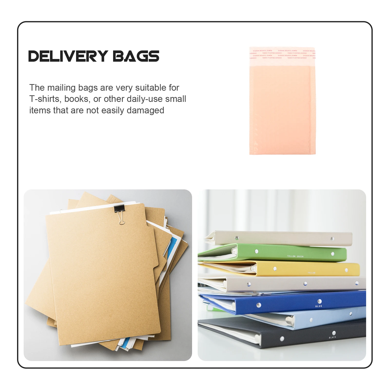 50 Pcs Bubble Mailers Thick Lined Waterproof Envelopes Package Bags Multi Use Book Packing Small Bubbles PE PO Material File