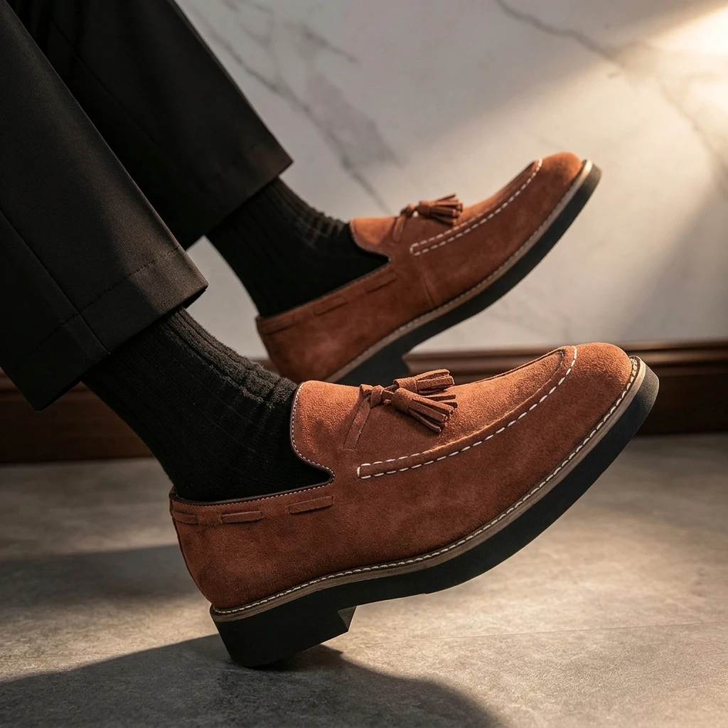 Men Shoes Official - Mocassini Uomo Eleganti in Pelle Scamosciata