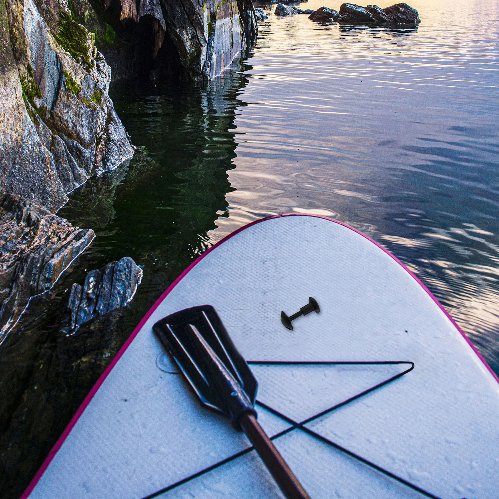 

2Pcs Soft Surfboard Plug - Stylish Plastic Leash Anchor with Round Head Design for Enhanced Safety and Surfboard Rope Mounting