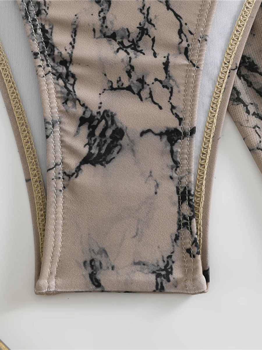 2025 حلقة ربط 3 قطعة مثلث بيكيني سلسلة تنورة ملابس السباحة النساء الإناث الاستحمام لباس سباحة بحر #6