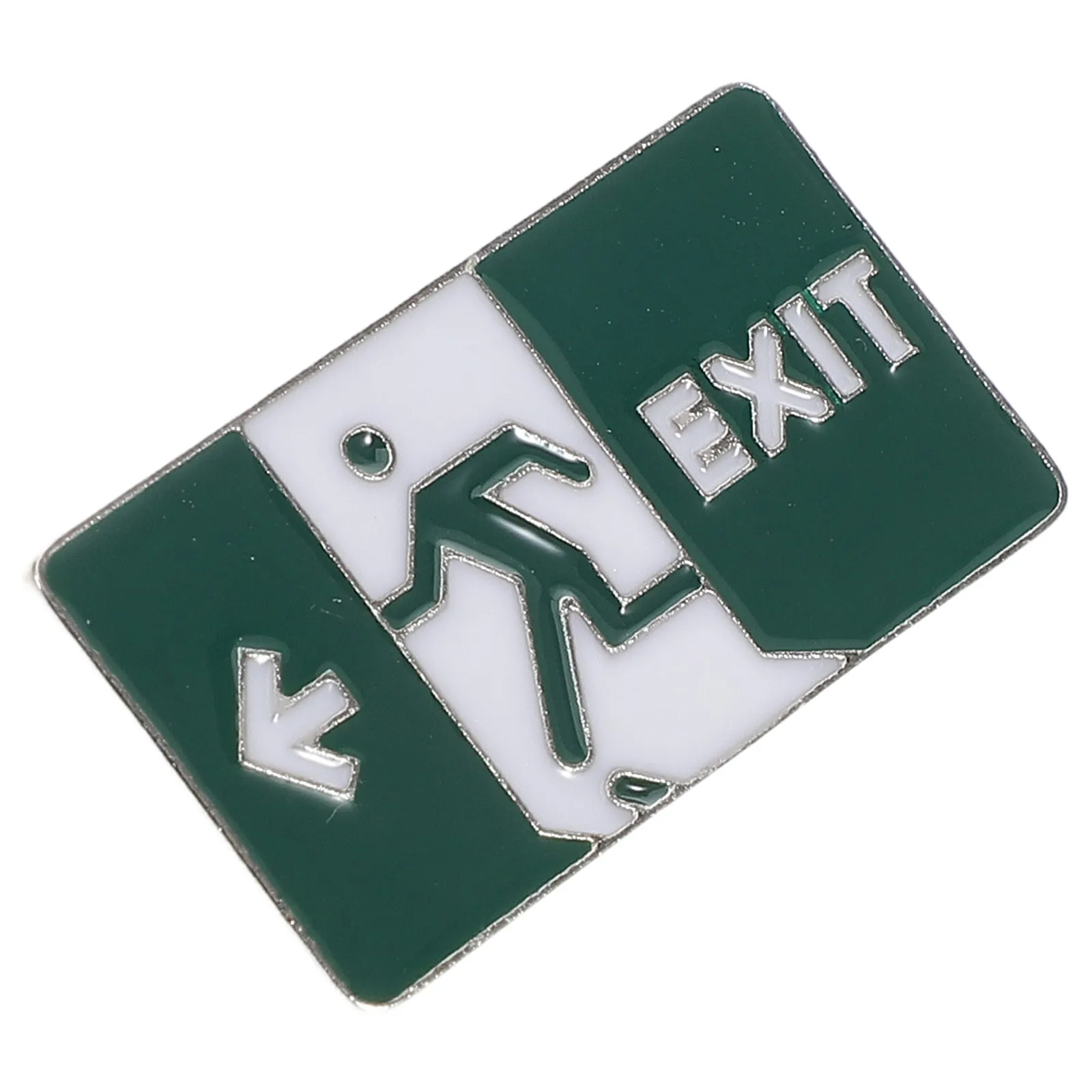 Exit Safety Glow in The Dark Brooch Pin Unique Metal Badge for Women Men Suit Coat Sweater Jacket Decoration Stylish Cartoon