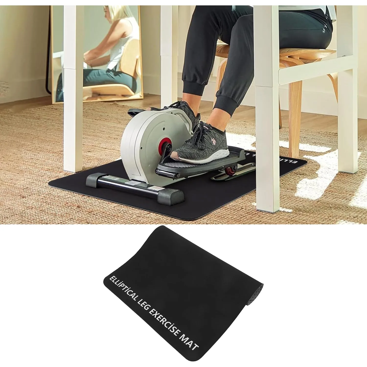 AliExpress NONE Non-Slip Noise Cancelling Exercise Mat Heavy Duty Floor Protector for Treadmill Bike & Gym Equipment