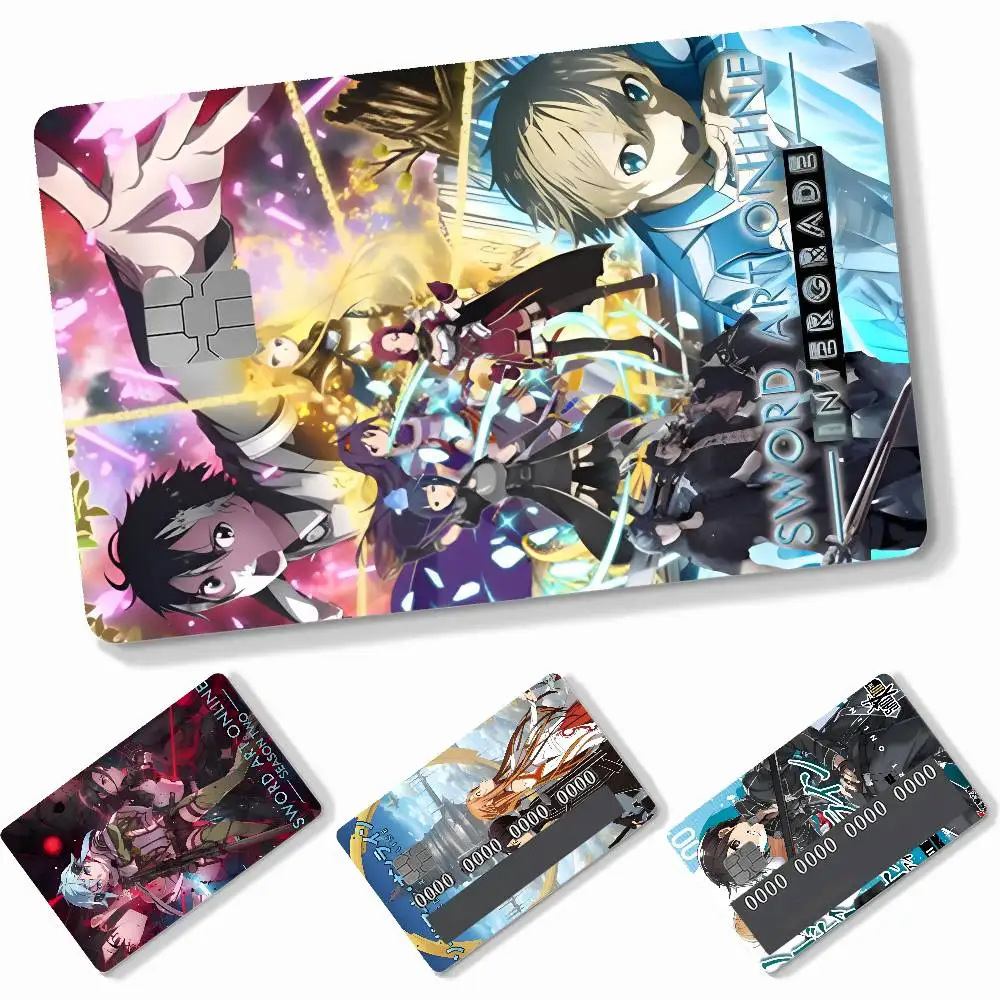 Anime Sword Art O-Online Credit Card Skin Matte Stickers For Bank Card ID Card Debit Card Decal Decoration Girls Gifts