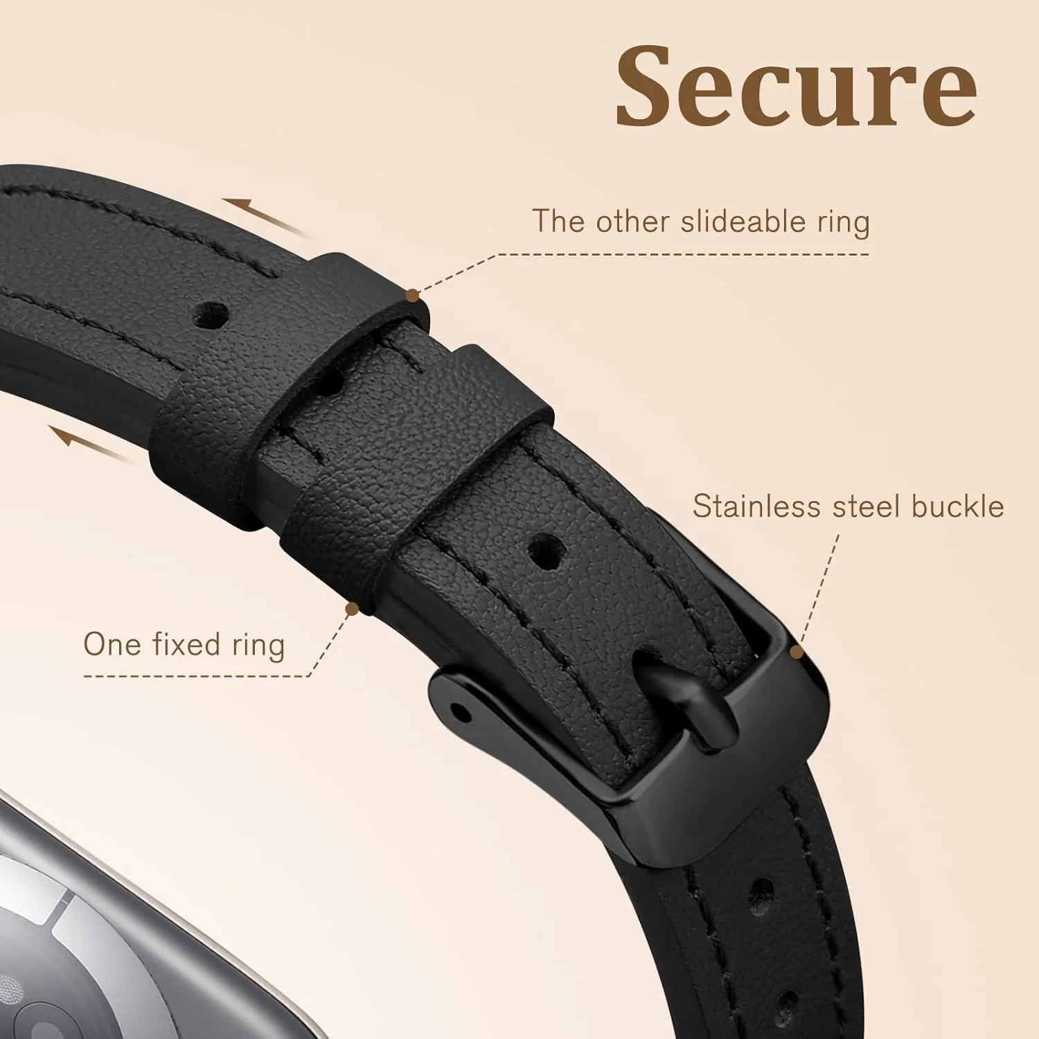 Nuovo cinturino per orologio in morbida pelle compatibile con Xiaomi Mi Band 10/Mi Band 9/Mi Band 8 cinturino da polso
