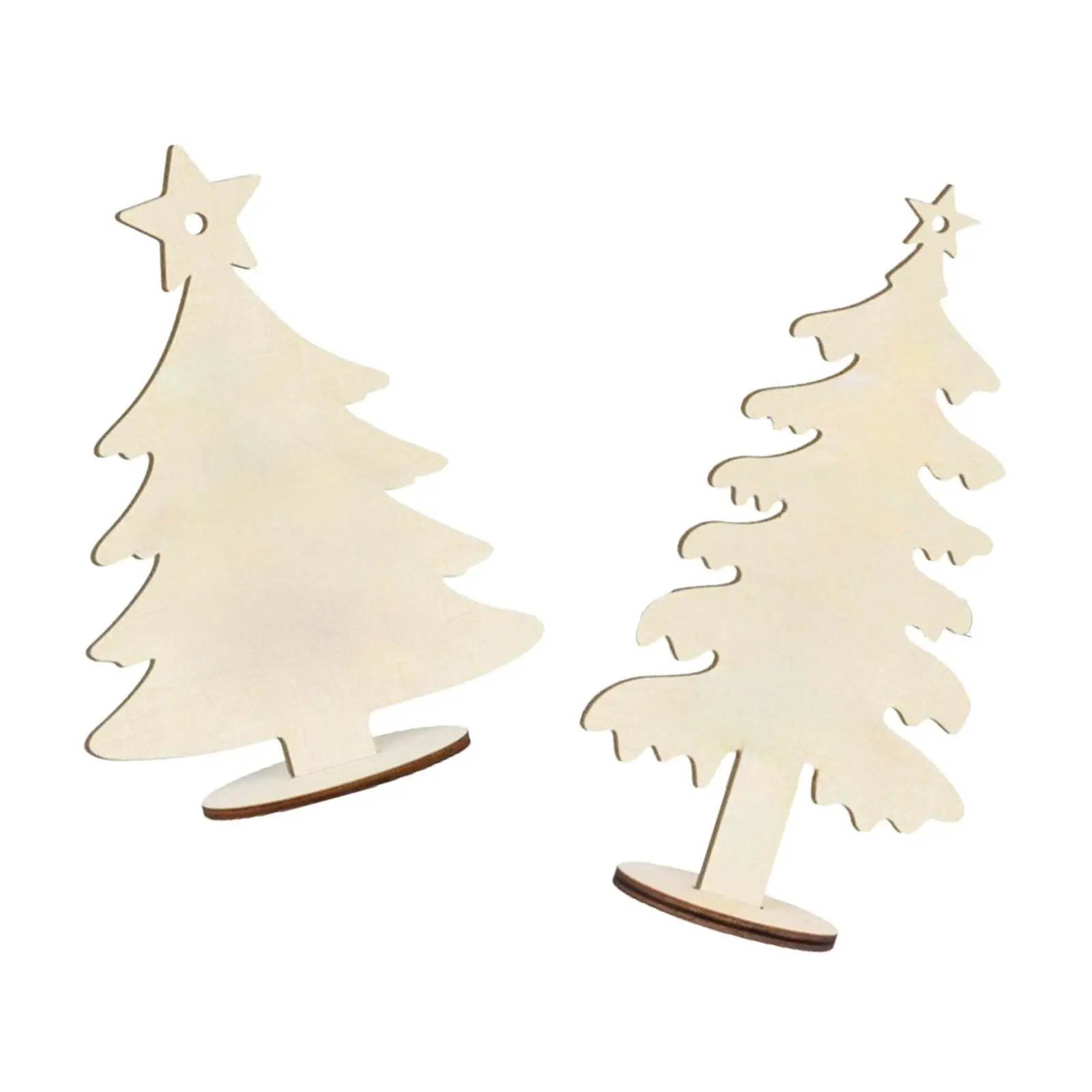 แผ่นไม้ตัดรูปต้นคริสต์มาส 10 ชิ้น ป้ายติดโต๊ะ งานฝีมือ DIY เครื่องประดับตกแต่งต้นคริสต์มาสแบบแขวน ชิ้นไม้เปล่าสำหรับทำที่คั่นหนังสือและงาน DIY