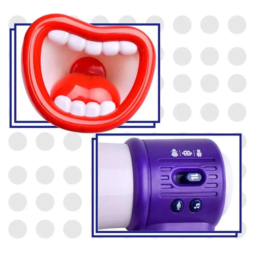 Crianças trocador de voz brinquedo divertido portátil alto-falante brinquedos vocais nova boca grande engraçado megafone gravação brinquedo crianças trocador de voz brinquedo