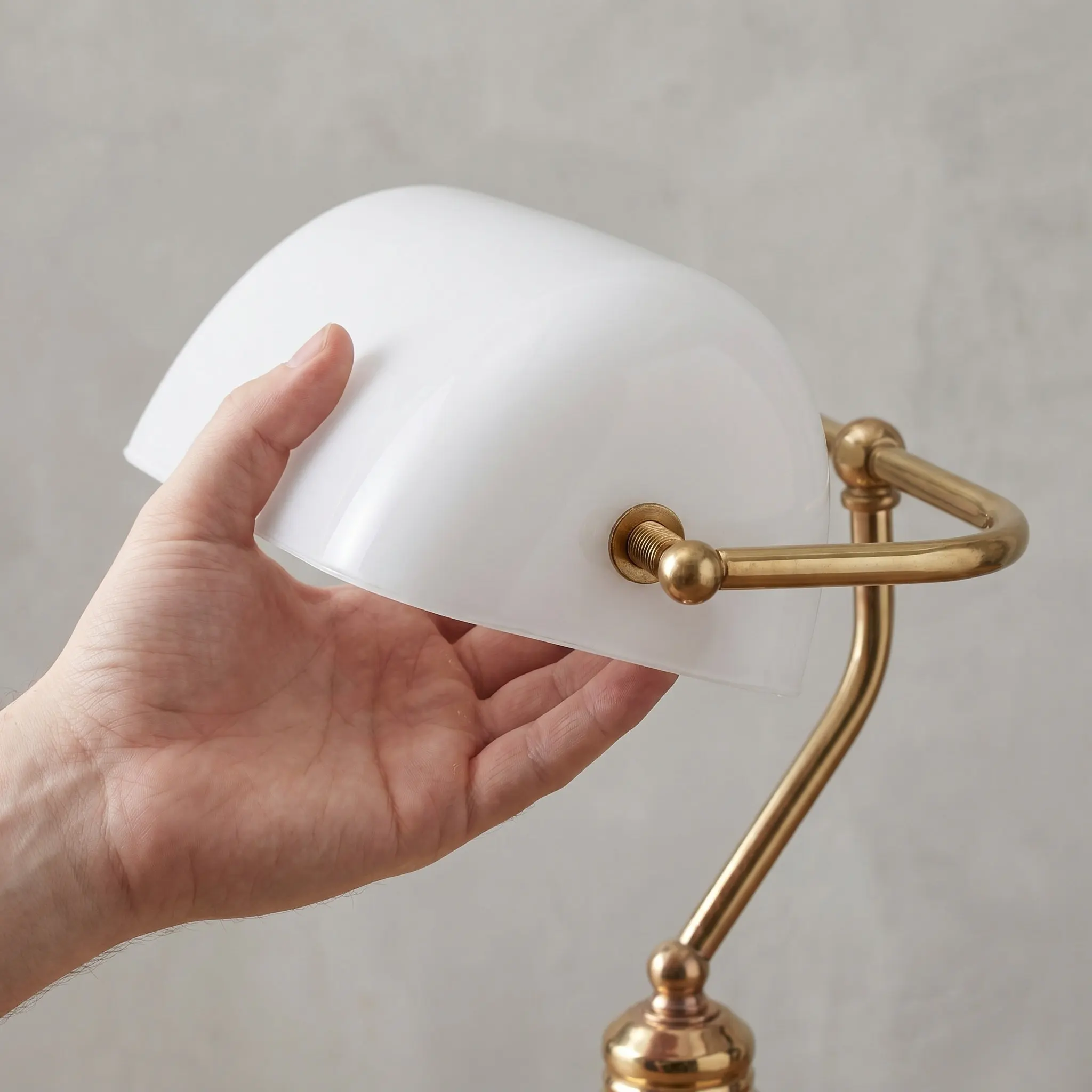 Banker Lamp Shade Replacement Bankers Replacemet Shades Glass with White Lampshade