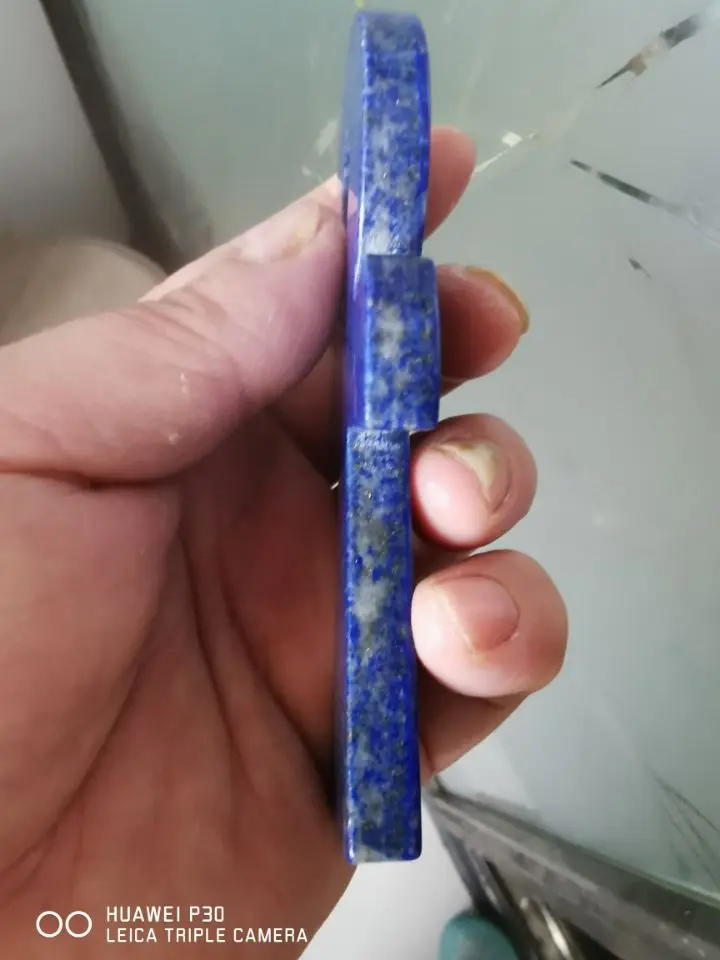 Natural Lapis Lazuli Quartz Crystal Carved Cross Pray ANKH Healing Decorate 1PC
