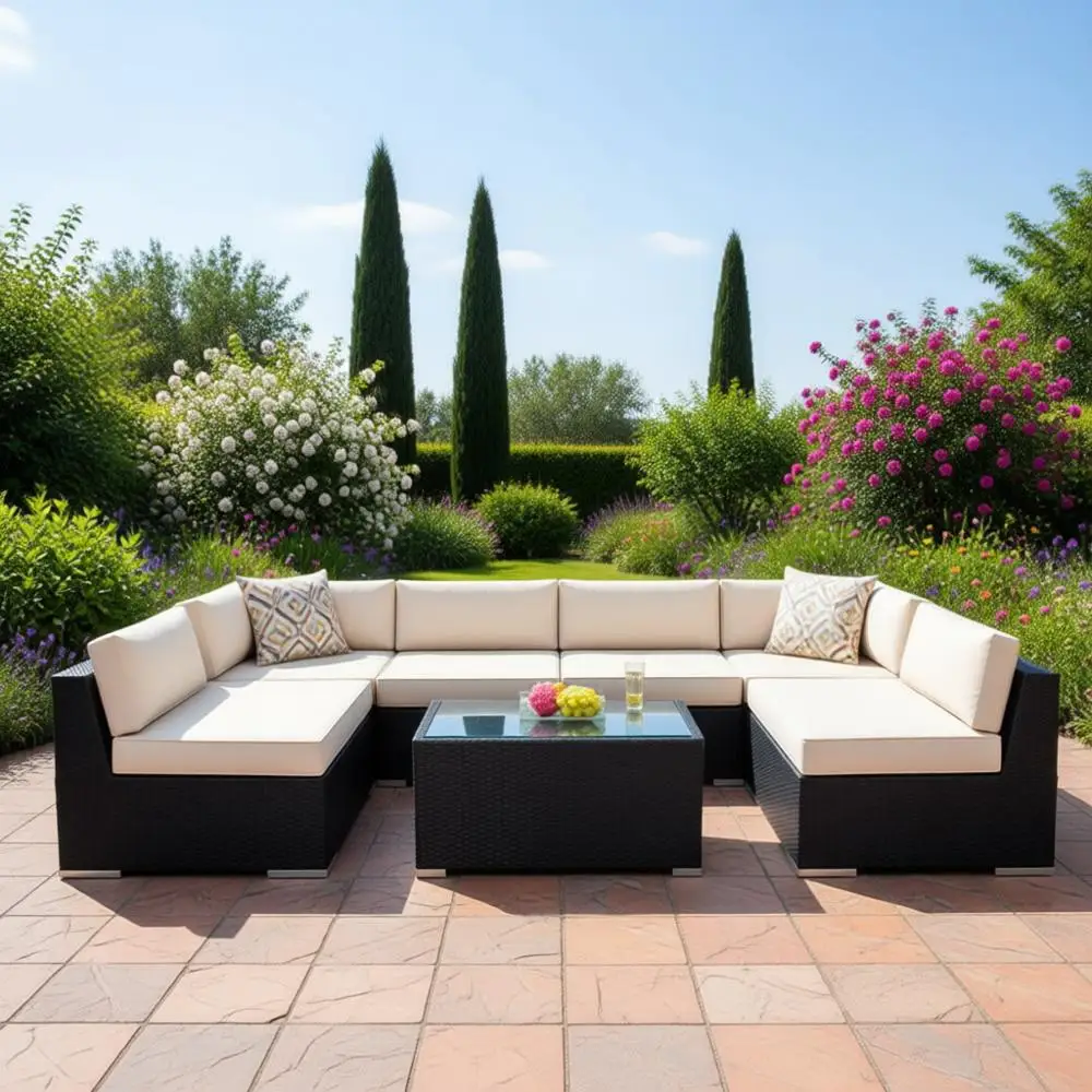 

Чехол для садовой мебели повышенной прочности, чехол для комплекта стола и стульев для улицы, водонепроницаемый чехол для секционного комплекта (130 длина x 84 ширина x 28 высота)