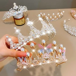 Romantic Multicolor Butterfly Princess Tiaras Crown Headband For Women Girls Wedding Party Hair Accessories Fashion Prom Crown