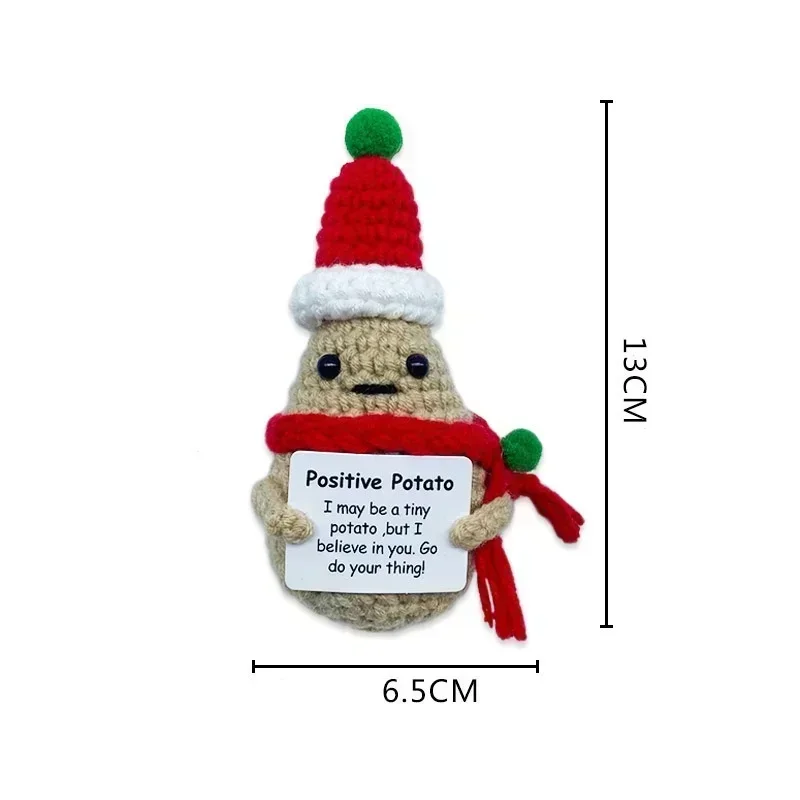 Handmade Emotional Support Pickled Potato  Birthday Gift for Women Men, Cute Crochet Christmas Pickle Knitting Doll Ornaments