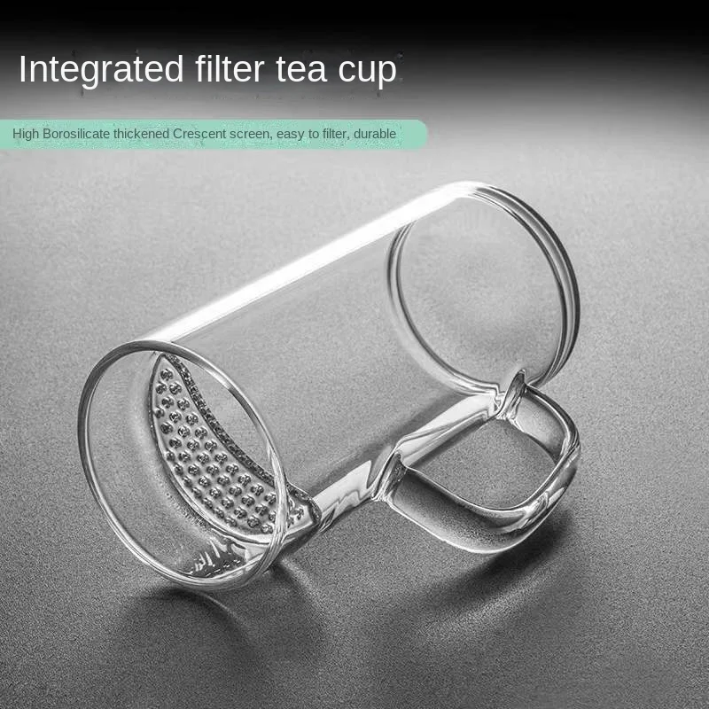 

Household Drinking Water Thick Heat-Resistant Glass Flower Tea Cup with Filter