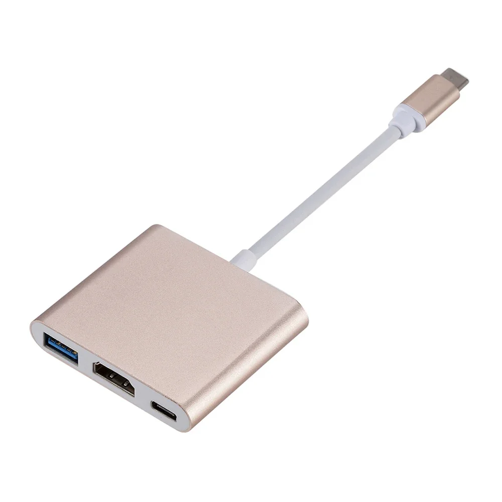4K 1080P Type C To HDMI-compatible/ Usb 3.0/ Type C 3 in 1 Cable Converter Thunderbolt 3 Switch to HDMI-compatible Adapter Cable